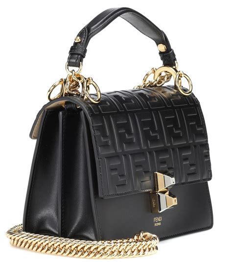 fendi kan i logo black|fendi shoulder bags for women.